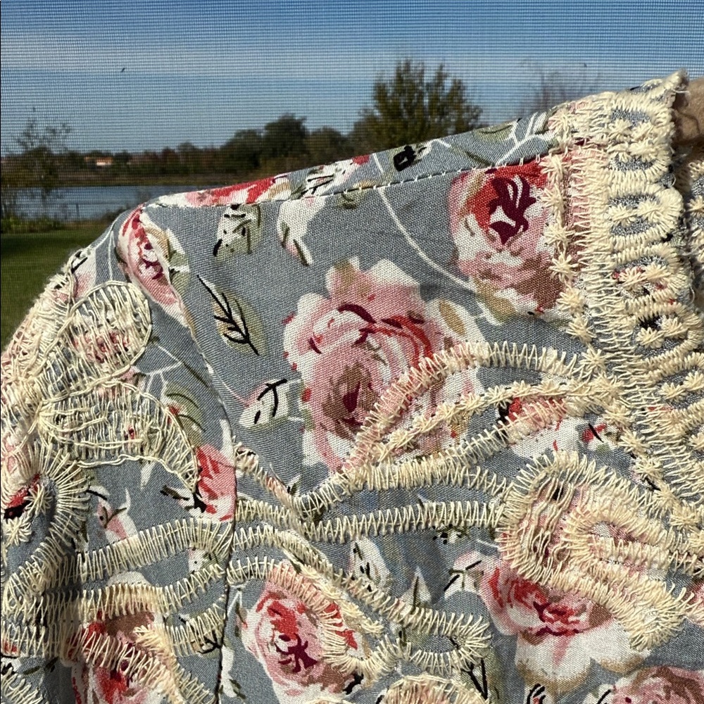 Anthology Solitaire embroidered boho floral cottagecore fairy Blouse - Picture 5 of 7